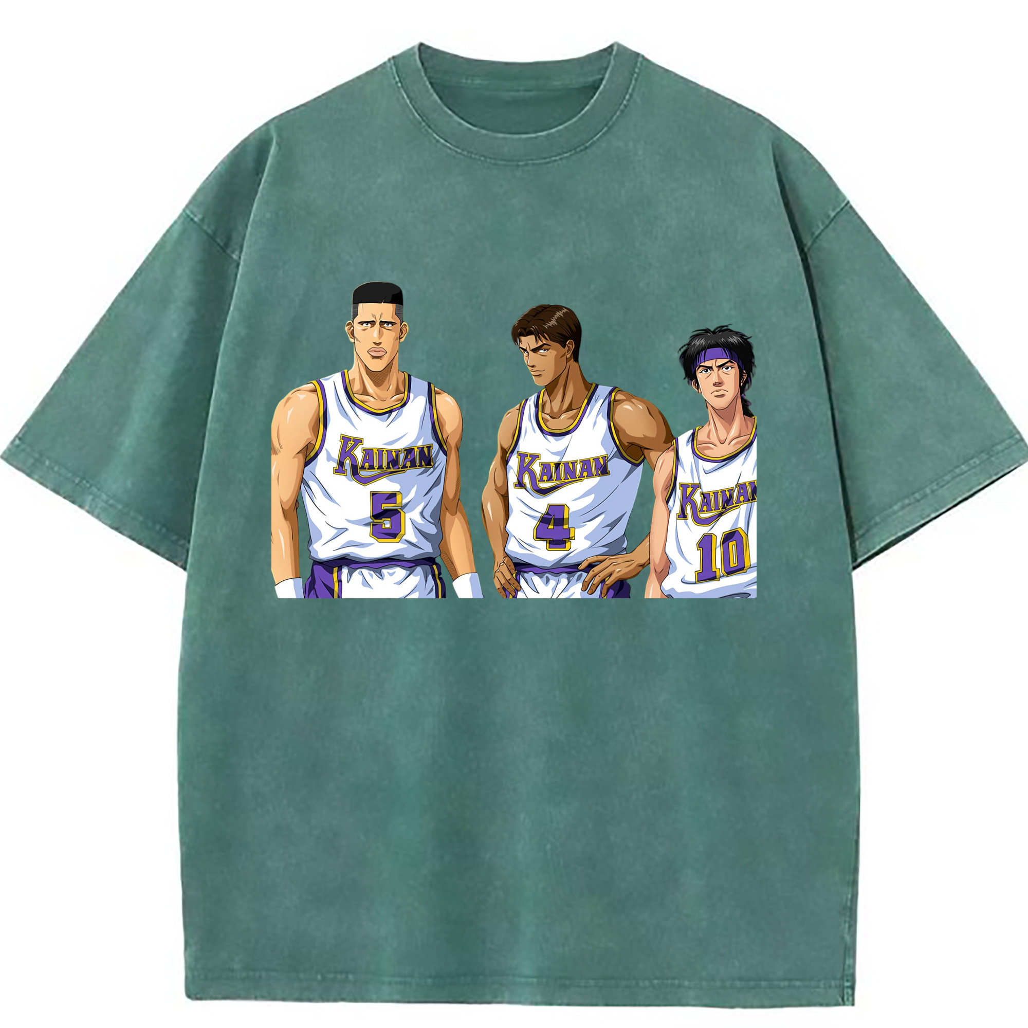（画像用） SLAM DUNK／スラムダンク 綿100% ヴィンテージ風 半袖Tシャツ（フロントプリント）